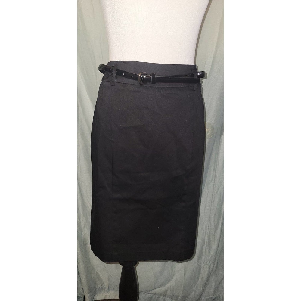 NWT Kohl's Pencil Skirt And Belt Black size 6